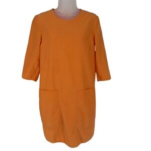 COS Orange Silk Cotton Shift Dress EU 40 US M‎